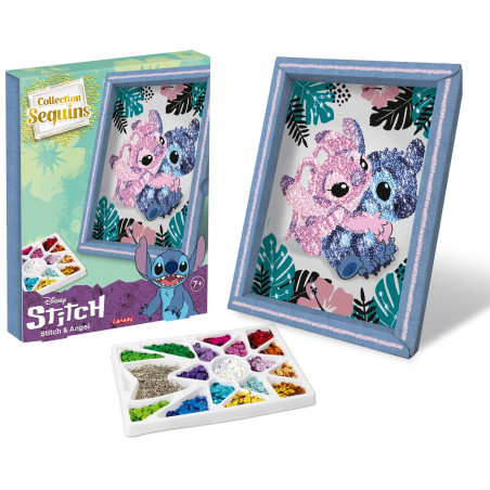 Paillettenkunst Stitch & Angel