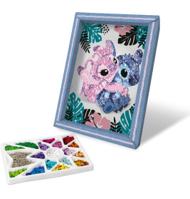 Paillettenkunst Stitch & Angel
