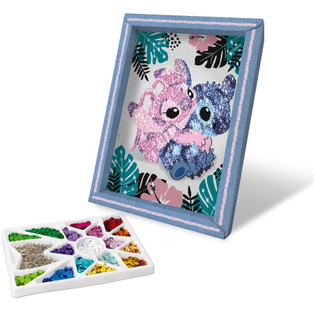 Paillettenkunst Stitch & Angel