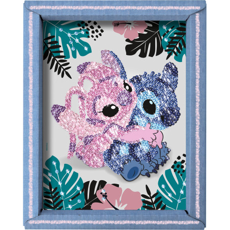 Paillettenkunst Stitch & Angel