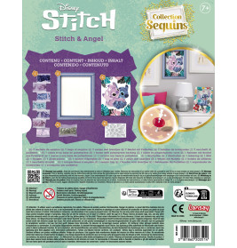 Paillettenkunst Stitch & Angel