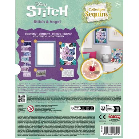 Paillettenkunst Stitch & Angel