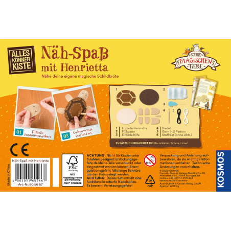 Näh-Spaß mit Henrietta Schule der mag. Tiere