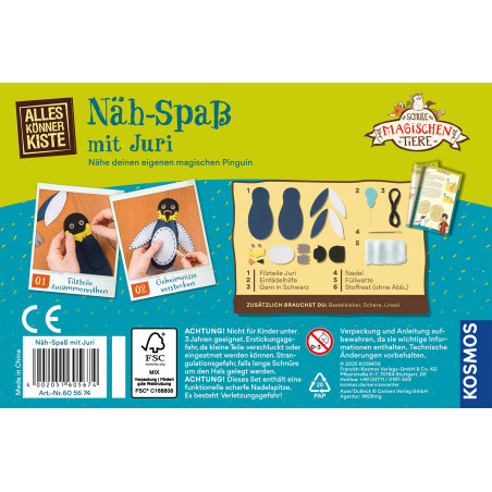 Näh-Spaß mit Juri Schule der mag. Tiere