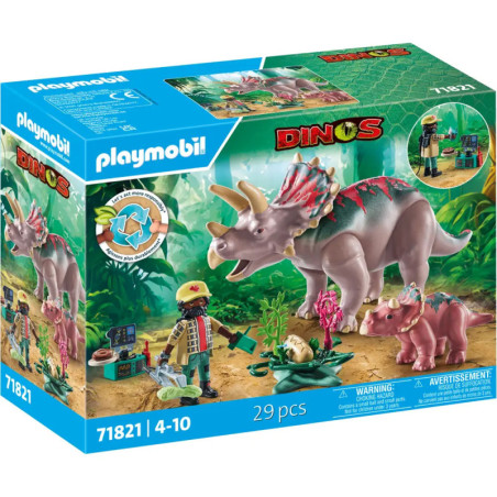 PLAYMOBIL 71821 Triceratops mit Jungtier