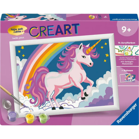 Malen nach Zahlen Pinkes Einhorn