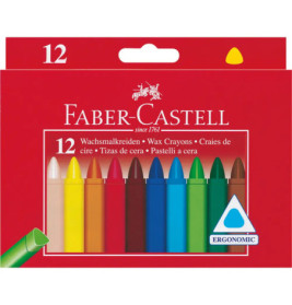 Faber-Castell 12 Wachsmalkreiden
