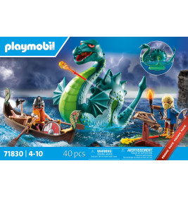 Wikinger mit Seeungeheuer