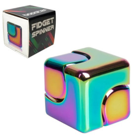Fidgett Spinner Cube - multico loured metallic