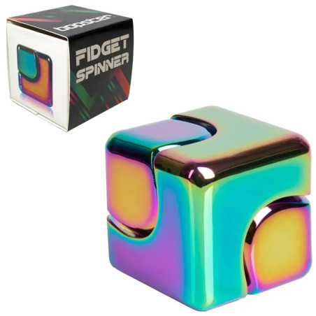 Fidgett Spinner Cube - multico loured metallic