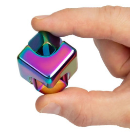 Fidgett Spinner Cube - multico loured metallic