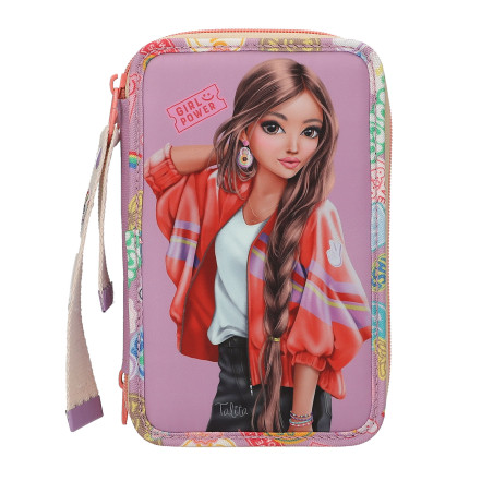 TOPModel 3 Fach Federtasche mit Anhänger