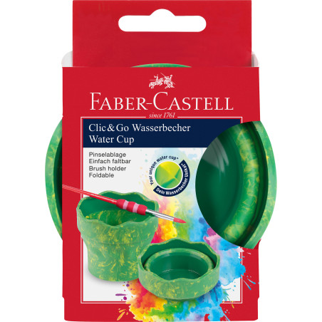 Wasserbecher Clic&Go grün marb le