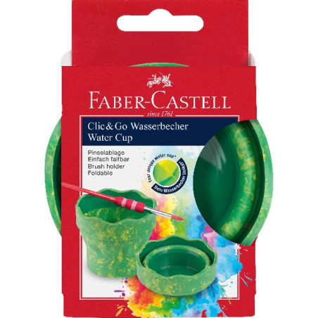 Wasserbecher Clic&Go grün marb le