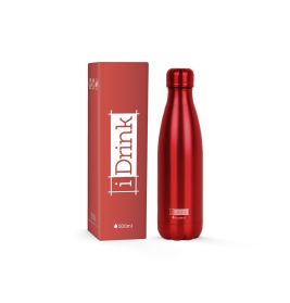 Thermoflasche 500ml metallisch rot
