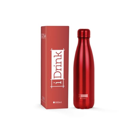 Thermoflasche 500ml metallisch rot