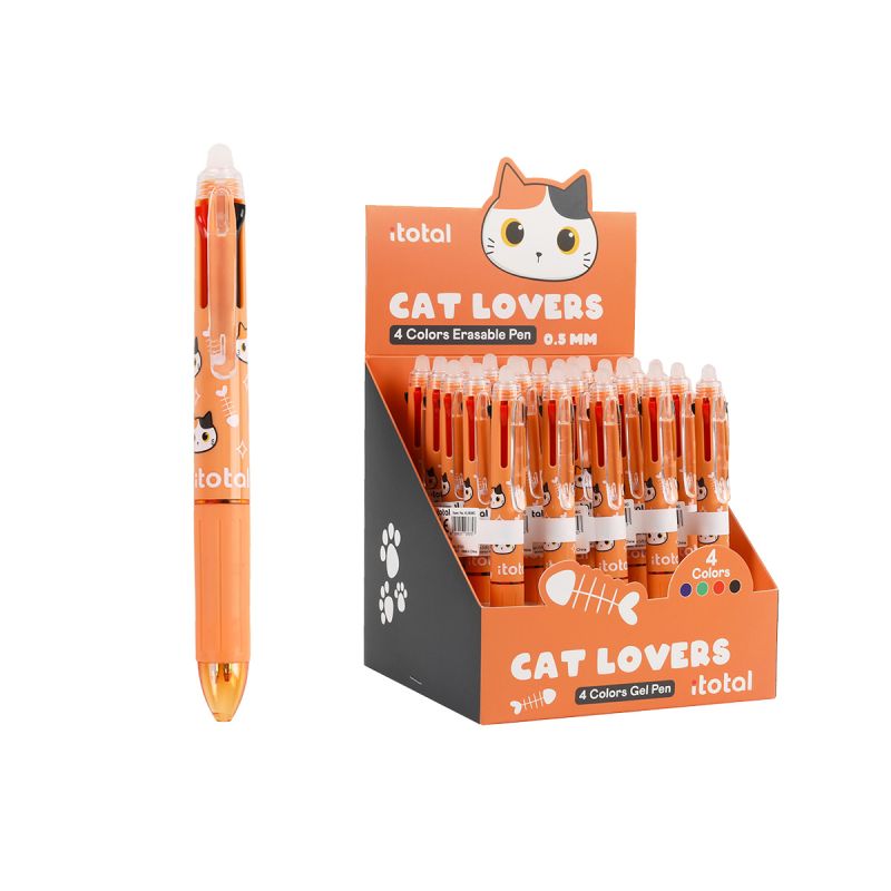 auslöschbarer 4in1 Pen orange cat
