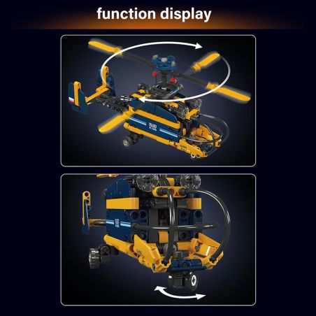 Mould King Coaxial Counter-Roa tating Helicopter