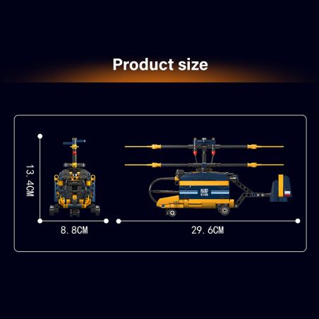 Mould King Coaxial Counter-Roa tating Helicopter