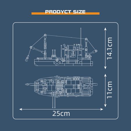 Mould King Fishing Boat
