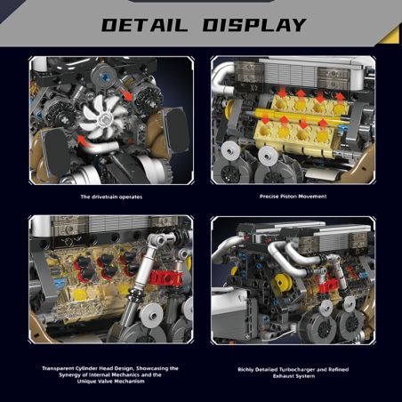 Mould King BGT W 16 Engine