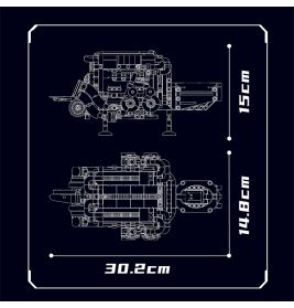 Mould King BGT W 16 Engine