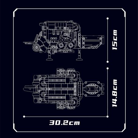Mould King BGT W 16 Engine