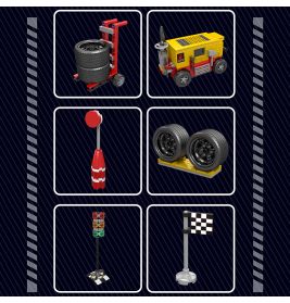 F1 Pit Stop Szene 1603pcs
