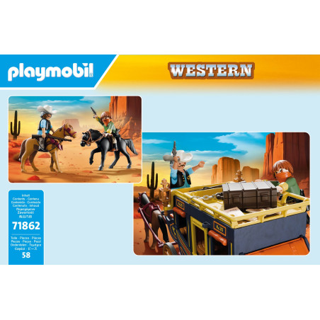 Postkutschenüberfall im Wilden Westen