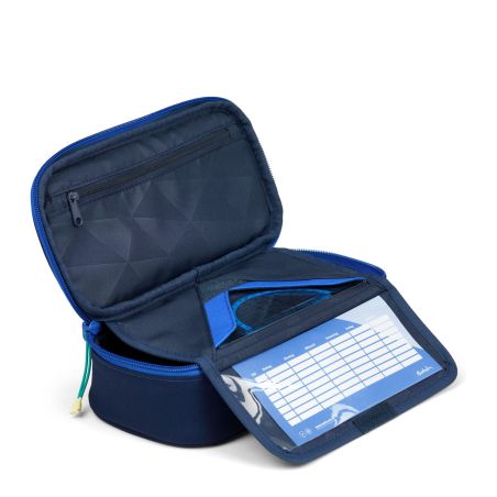 Crossed Blue Schlamperbox satch