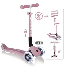 GLOBBER JUNIOR FOLDABLE LIGHTS ECO beere, mit Leuchtrollen