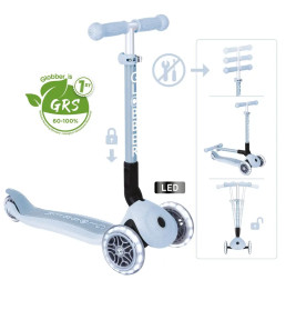 GLOBBER JUNIOR FOLDABLE LIGHTS ECO blaubeere, mit Leuchtrollen