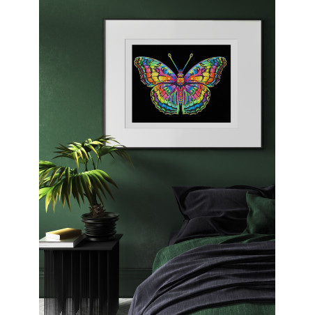 Diamond Painting Neon Schmetterling