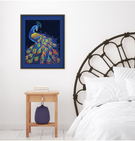 Diamond Painting Neon Pfau