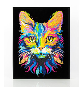 Diamond Painting Neon Katze