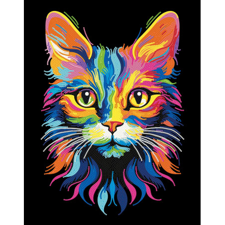Diamond Painting Neon Katze