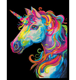 Diamond Painting Neon Einhorn