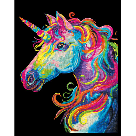 Diamond Painting Neon Einhorn