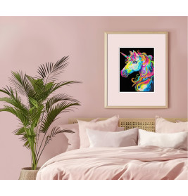 Diamond Painting Neon Einhorn