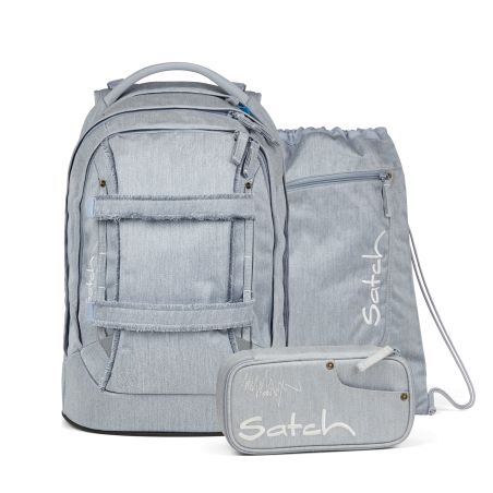 Pack Schulrucksack Set Washed Blue satch