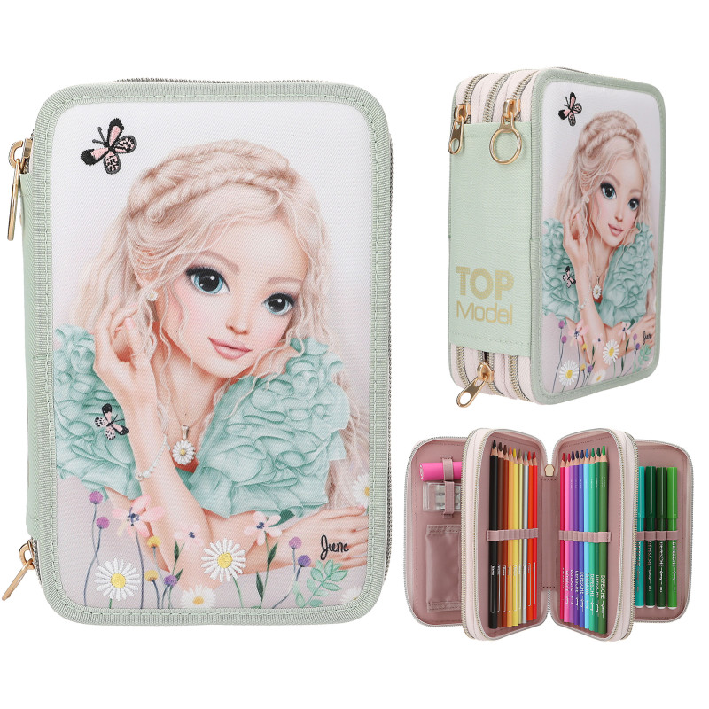 TOPModel 3 Fach Federtasche m