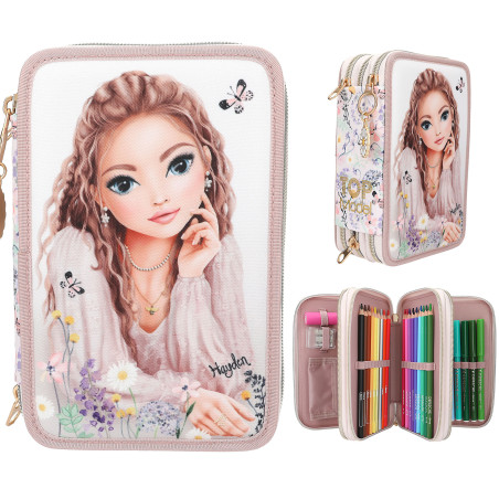 TOPModel 3 Fach Federtasche S