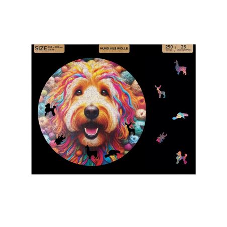 Holzpuzzle - Hund aus Wolle 250 Teile