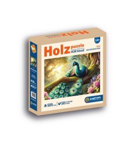 Holzpuzzle - Mystischer Pfau 505 Teile