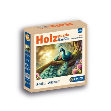 Holzpuzzle - Mystischer Pfau 505 Teile