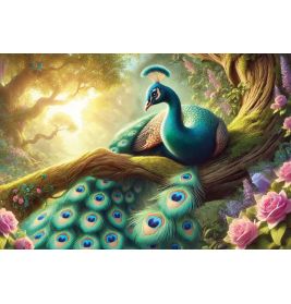 Holzpuzzle - Mystischer Pfau 505 Teile