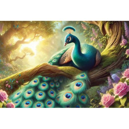 Holzpuzzle - Mystischer Pfau 505 Teile