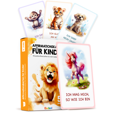 Affirmationskarten für Kinder: Tierwelt