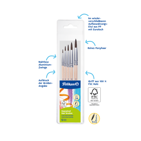 Haarpinsel Set 5er