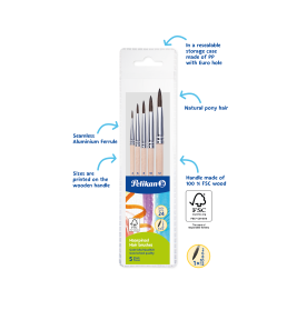Haarpinsel Set 5er